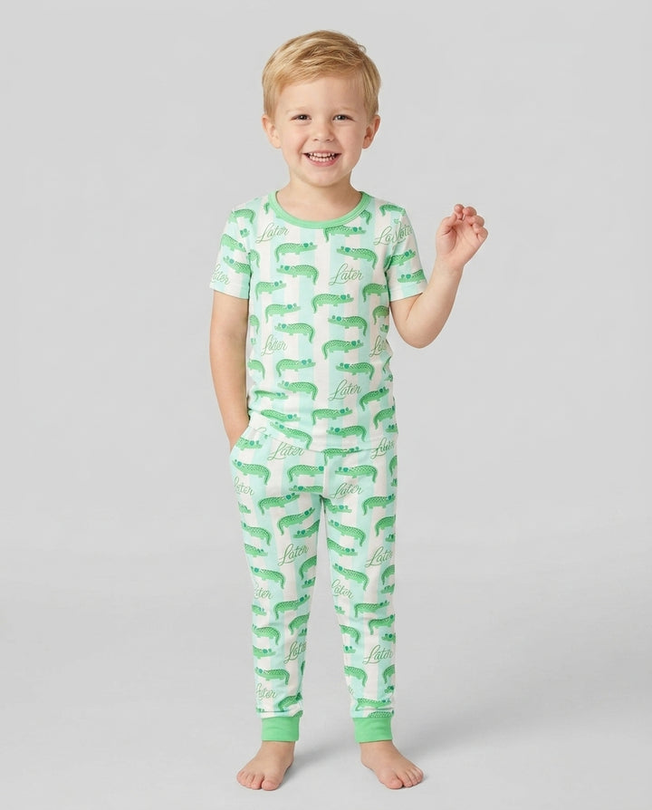 Zweiteiliges, kurzärmliges Pyjama-Set mit Marienkäfern
