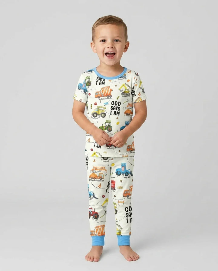 Zweiteiliges, kurzärmliges Pyjama-Set mit Marienkäfern