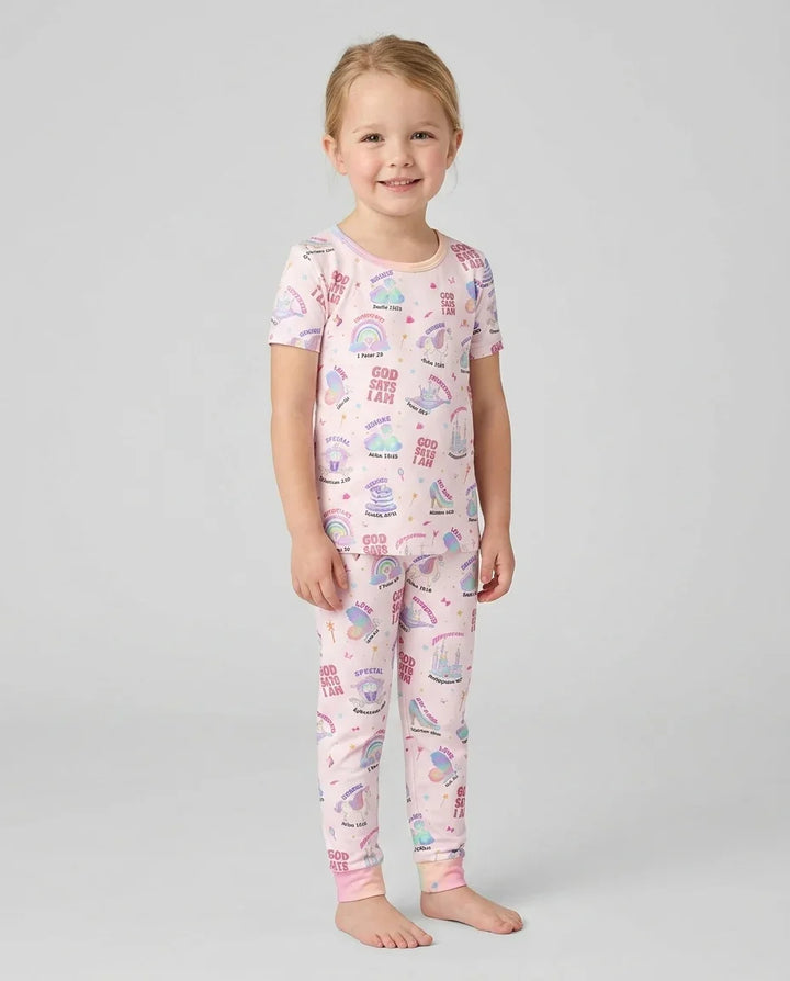 Zweiteiliges, kurzärmliges Pyjama-Set mit Marienkäfern