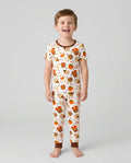 Fall Caramel Apple Family Matching Bamboo Two Piece Short Sleeve Pajama Set