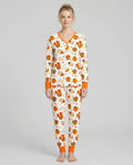 Fall Caramel Apple Family Matching Bamboo Women Pajama Set