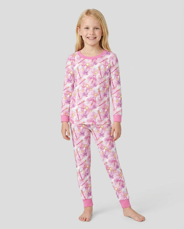 Kawaii Magical Girl Wand Bamboo Two Piece Long Sleeve Pajama Set