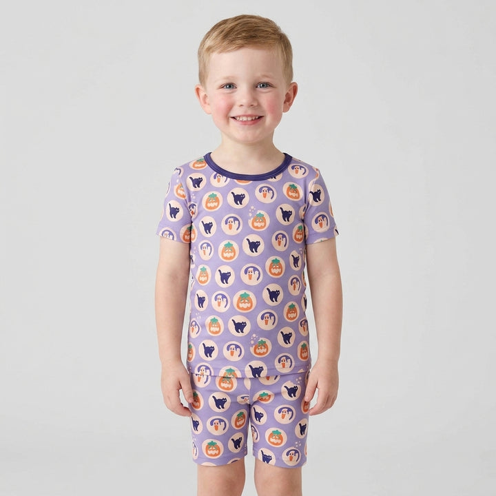 Boo Crew Bamboo Two Piece Short Sleeve Shorts Pajama Set