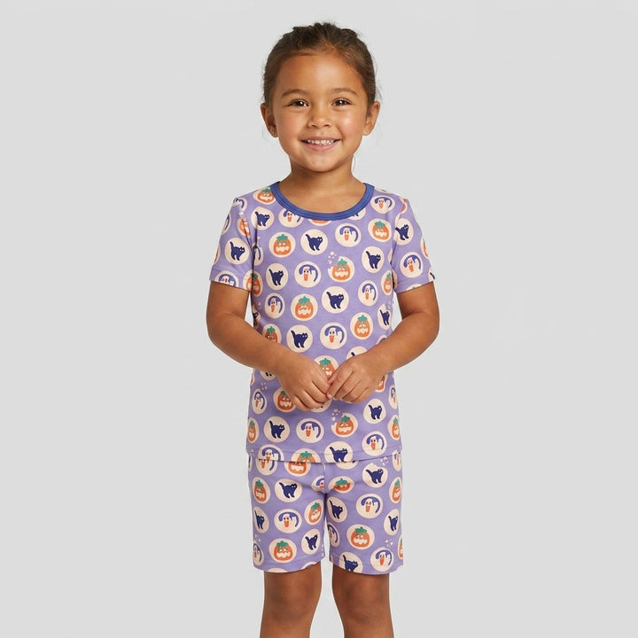 Boo Crew Bamboo Two Piece Short Sleeve Shorts Pajama Set