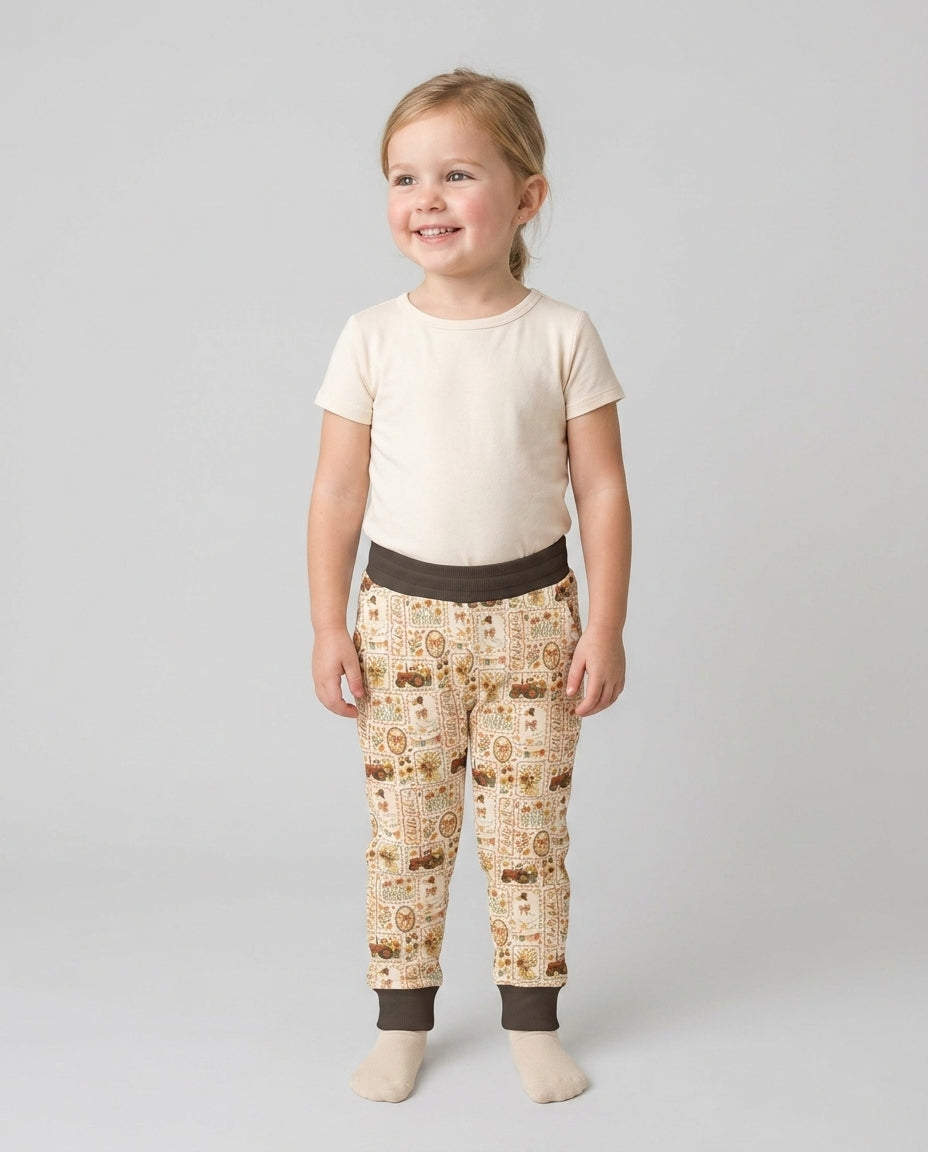 Farmhouse Fall Goose Family Matching Bamboo Jogger