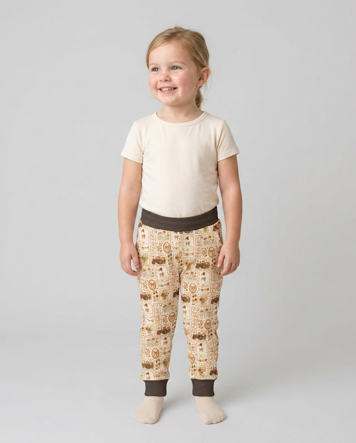 Farmhouse Fall Goose Family Matching Bamboo Jogger