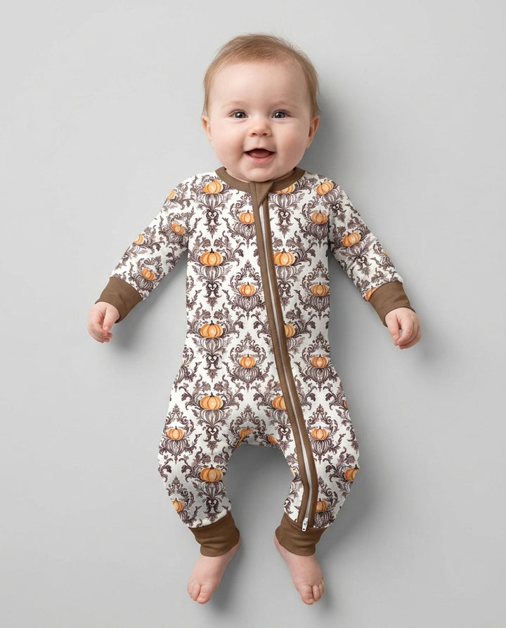 Pumpkin Toile Family Matching Bamboo Convertible Zippy