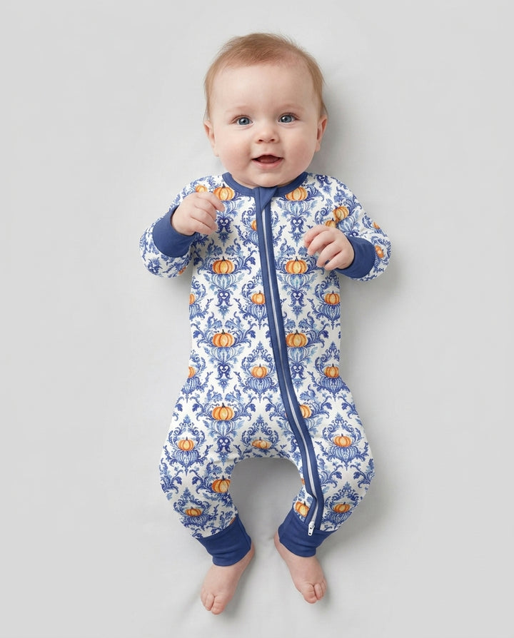 Pumpkin Toile Family Matching Bamboo Convertible Zippy