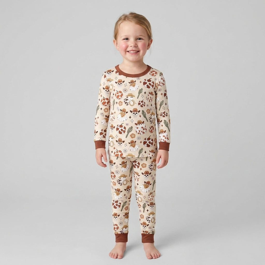 Spooky Rodeo Bamboo Two Piece Long Sleeve Pajama Set