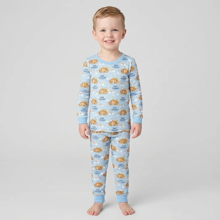 Zweiteiliges Langarm-Pyjama-Set mit Sommerfrüchten