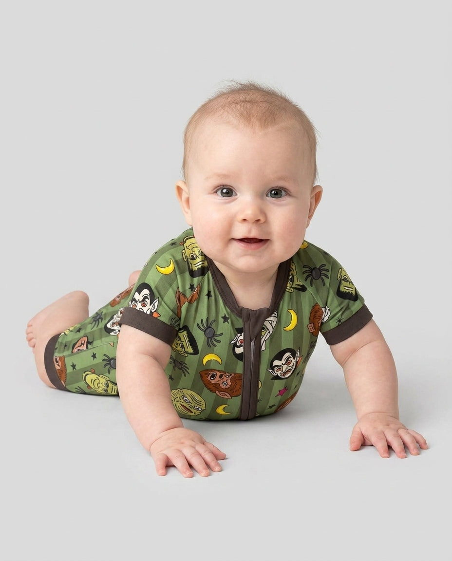 Creepy Crew Family Matching Bamboo Shorty Zippy