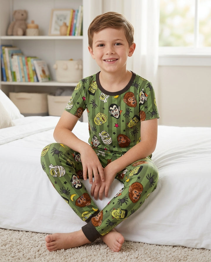 Zweiteiliges, kurzärmliges Pyjama-Set mit Marienkäfern