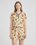 Creepy Crew Family Matching Bamboo Women Short Sleeve Short Pajama Set
