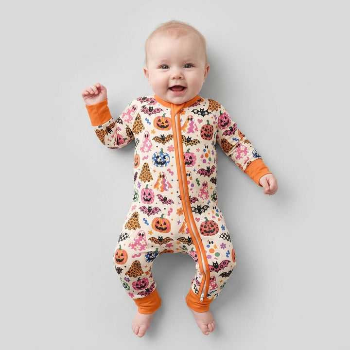 Funky Retro Ghosts Bamboo Convertible Zippy