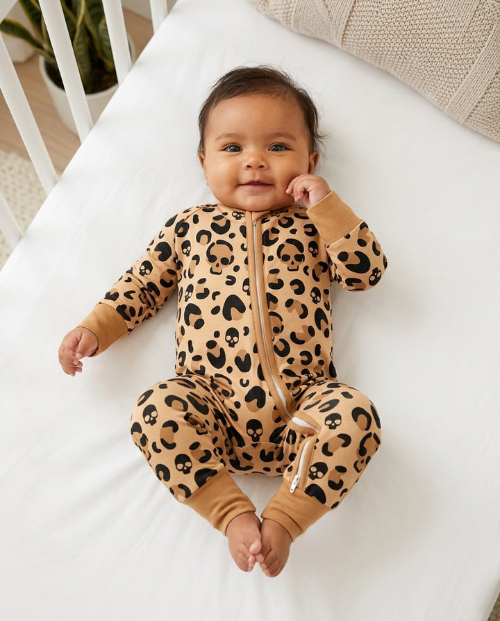 Leopard Skull Bamboo Convertible Zippy