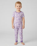 Cute Ghost Halloween Pastel Purple Spooky Bamboo Two Piece Short Sleeve Pajama Set