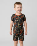 Spooky Cute Ghost Pumpkin Mushroom Halloween Bamboo Two Piece Short Sleeve Shorts Pajama Set
