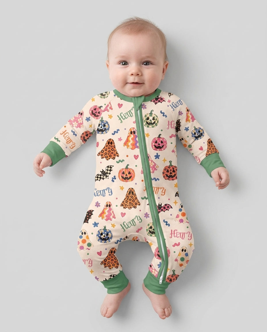 Funky Retro Halloween Bamboo Convertible Zippy