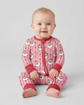 Pink Santa Bow Stripe Christmas Bamboo Convertible Zippy