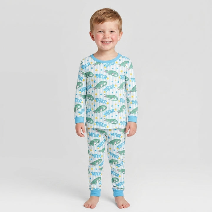Later Gator After A While Crocodile Bamboo Two Piece Long Sleeve Pajama Set