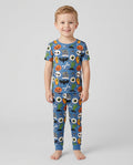 Little Monsters Bamboo Two Piece Short Sleeve Pajama Set For Haloween