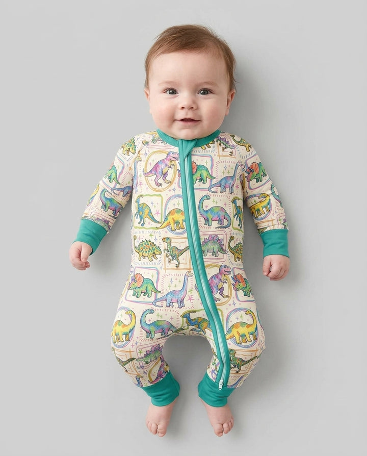 Colorful Dino Sketchbook Bamboo Convertible Zippy