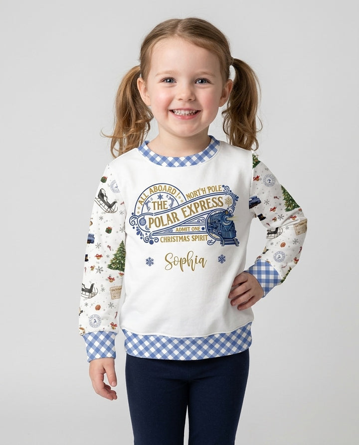 Custom Name North Pole Adventure Bamboo Crewneck Sweatshirt