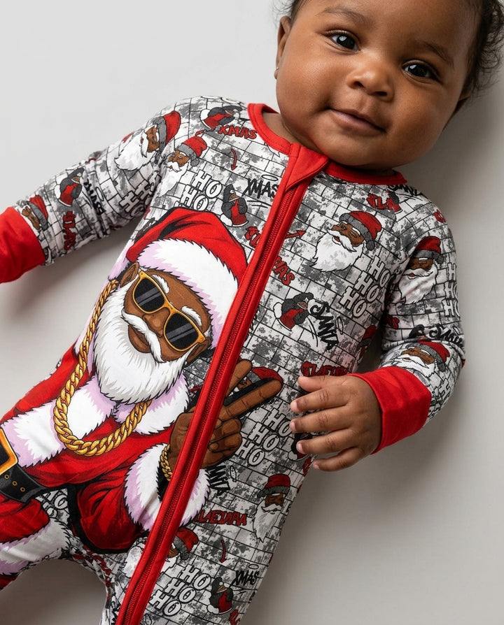 Santa Swag Christmas Bamboo Convertible Zippy
