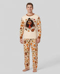 Funny Turkey on Thanksgiving Bamboo Men's Pajama Set