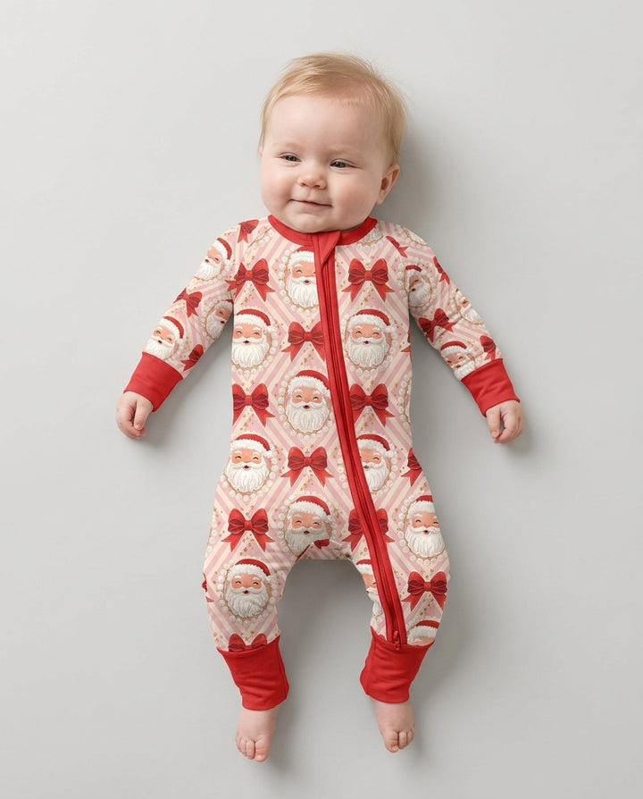 Preppy Coquette Santa Mommy And Me Matching Bamboo Convertible Zippy
