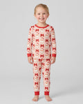 Preppy Coquette Santa Mommy And Me Matching Bamboo Two Piece Long Sleeve Pajama Set