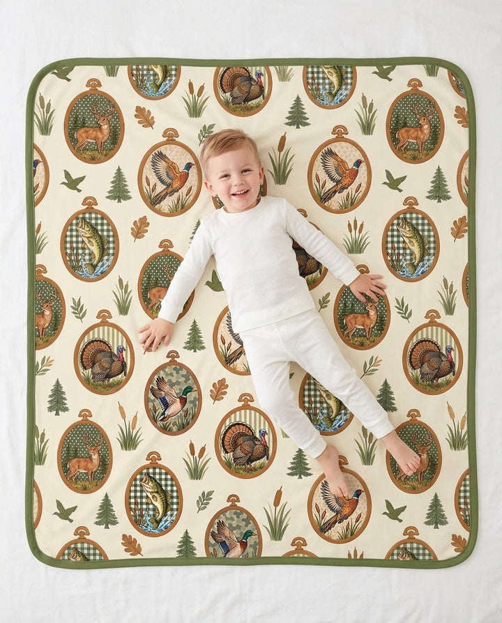 Hunting Season Family Matching Bamboo Blanket