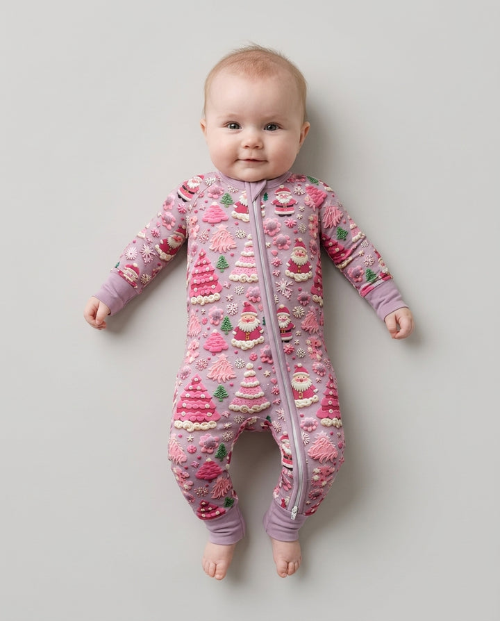 Pink Snowmen Bamboo Convertible Zippy