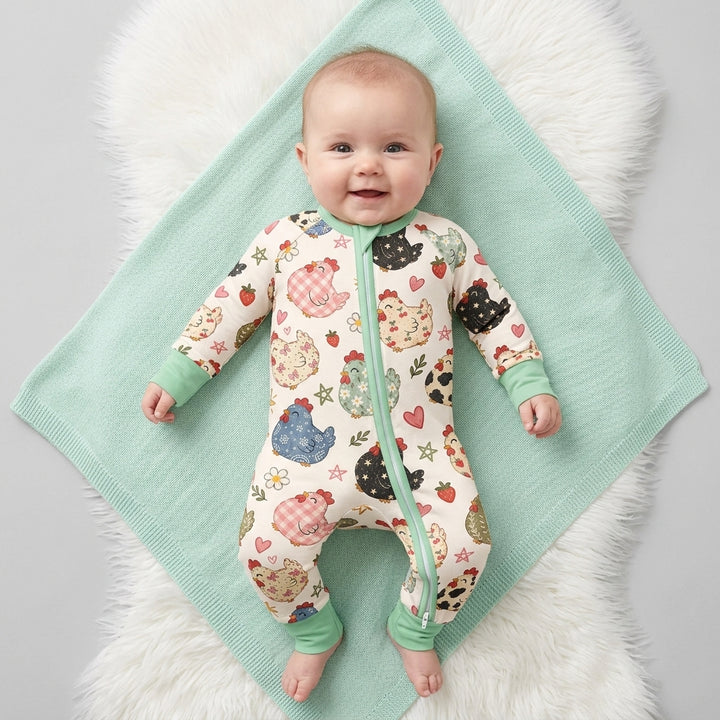 Playful Farm Chicken Bamboo Convertible Zippy