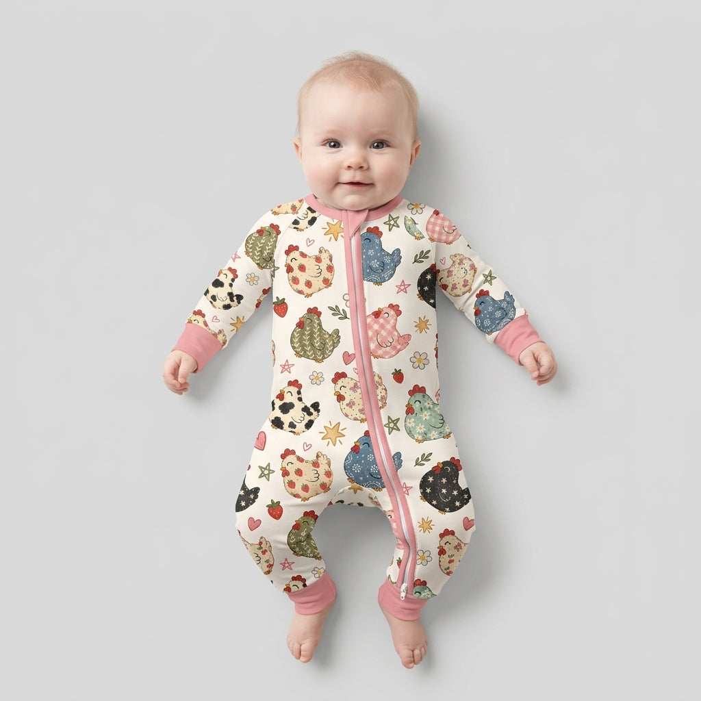 Playful Farm Chicken Bamboo Convertible Zippy