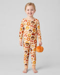 Cute Autumn Donut Bamboo Two Piece Long Sleeve Pajama Set