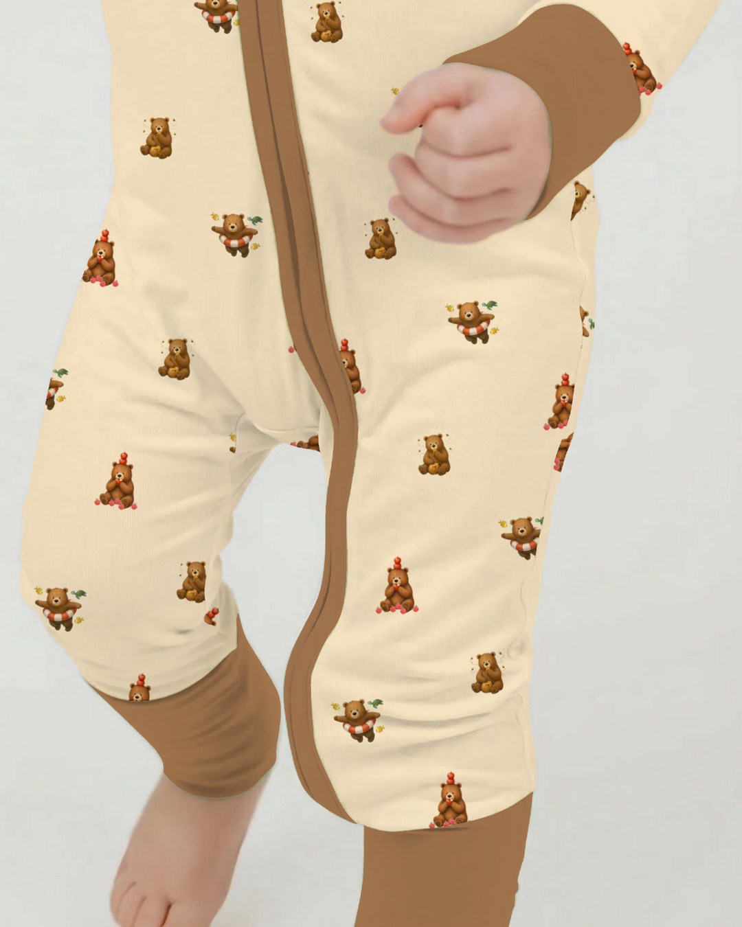 Woodland Campfire Crew Bamboo Convertible Zipper Romper
