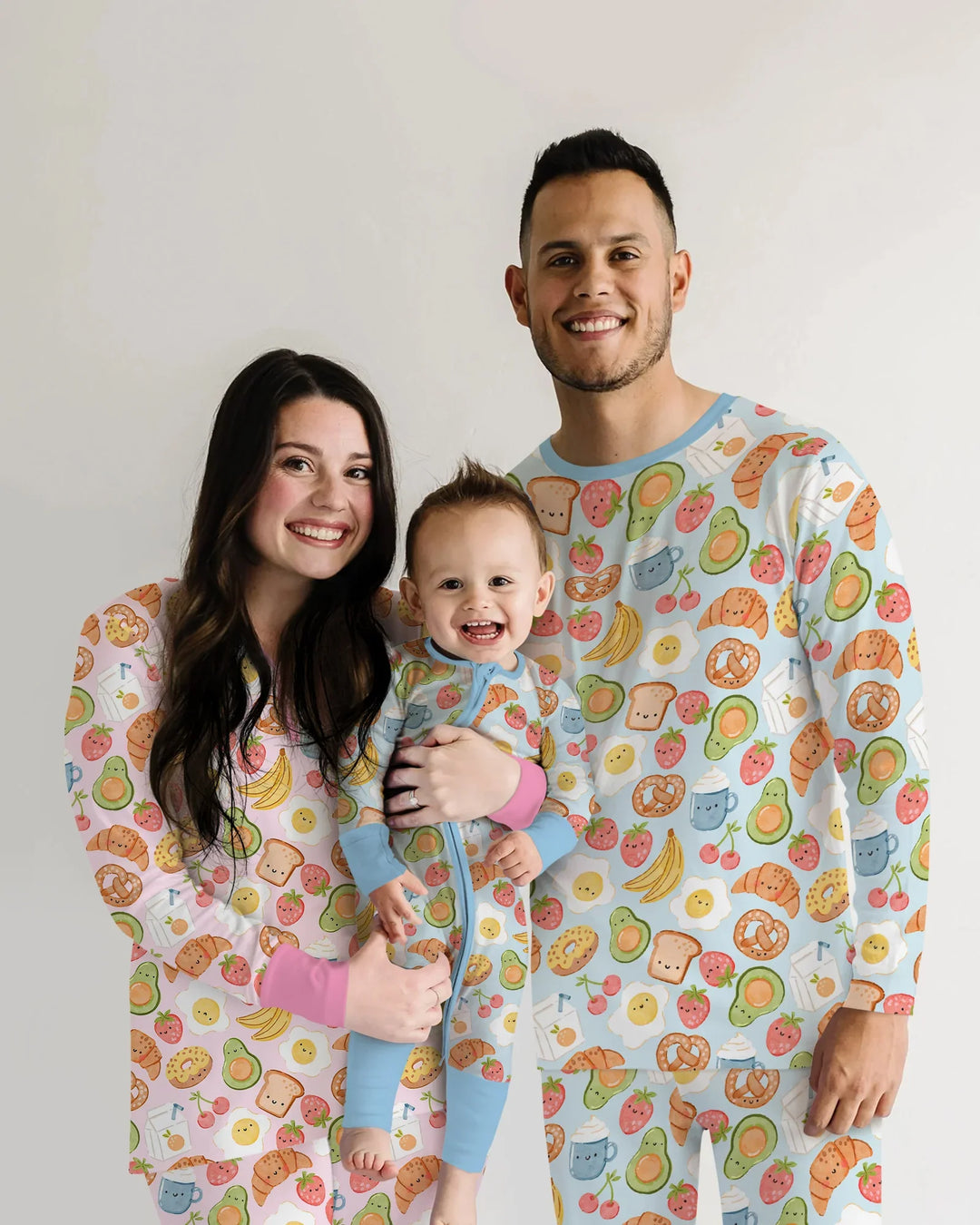 Breakfast Buddies Familien-Pyjama-Set aus Bambus für Damen