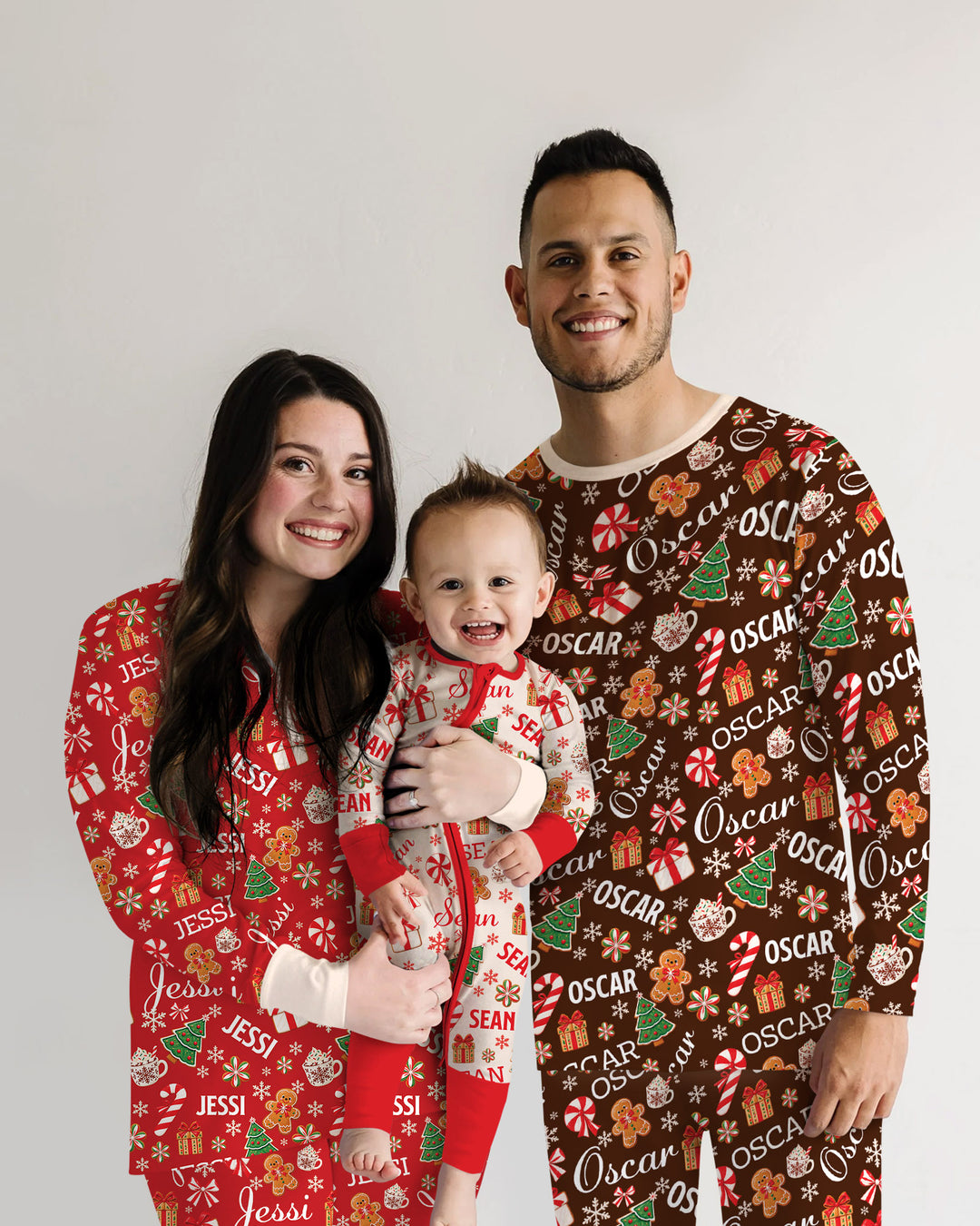 Merry Christmas Custom Name Bamboo Men's Pajama Set