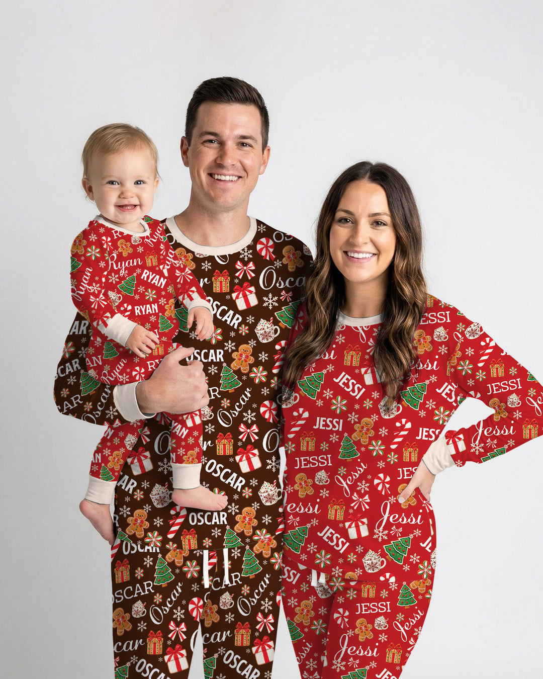 Merry Christmas Custom Name Bamboo Women Pajama Set