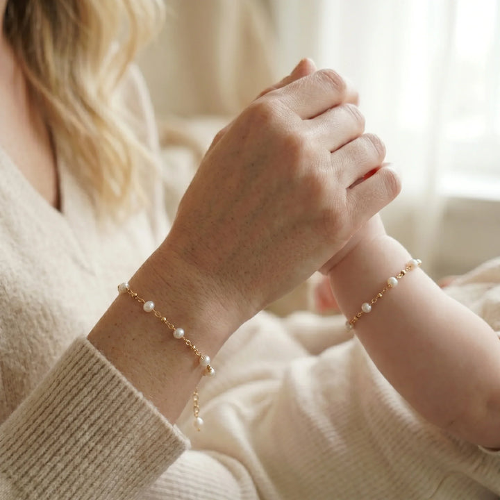 Das Perlenband: Mama und Ich Partnerarmband-Set