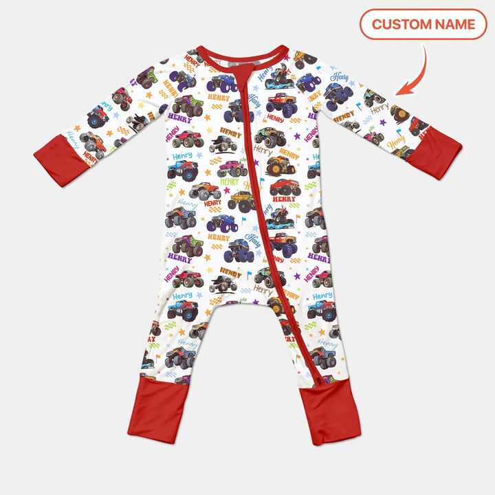 Monster Truck Custom Name Convertible Zippy , Monster Truck Custom Name Convertible Zippy - 0-3M
