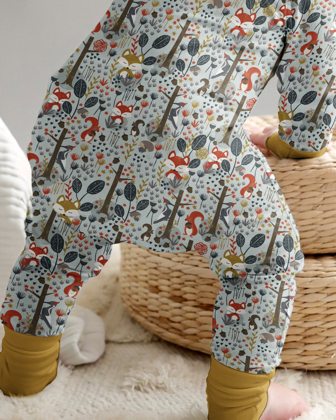 Rustic Woodland Foxes Bamboo Convertible Zippy