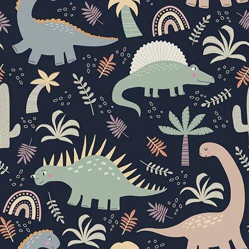 Navy Jurassic Jungle Two Piece Short Sleeve Shorts Pajama Set , Navy Jurassic Jungle Two Piece Short Sleeve Shorts Pajama Set - 12-18M