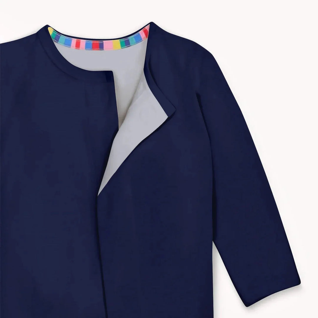Navy Magnetic Footie Romper , Navy Magnetic Footie Romper - Newborn