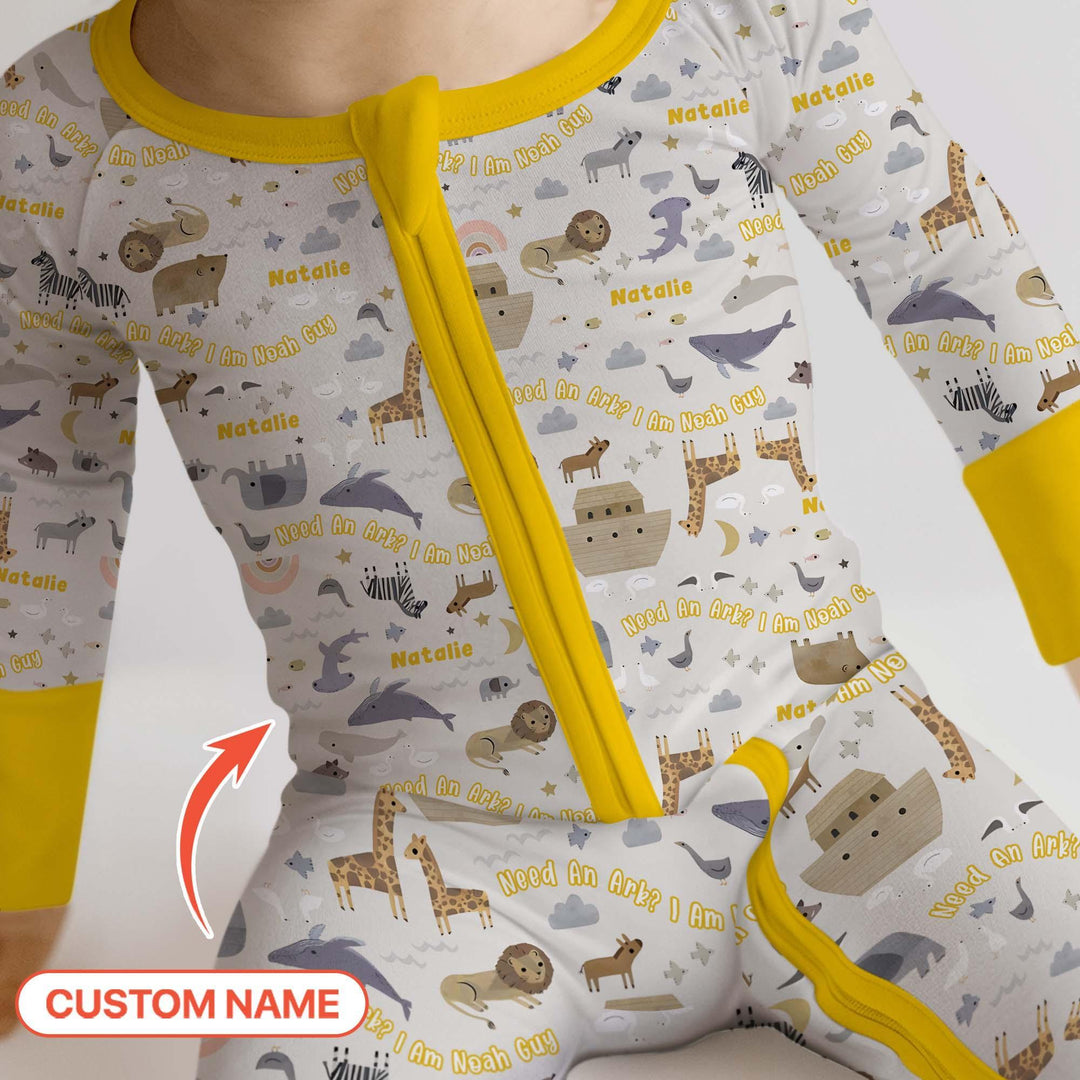 Need An Ark? I Noah Guy Custom Name Convertible Zippy , Need An Ark? I Noah Guy Custom Name Convertible Zippy - 0-3M
