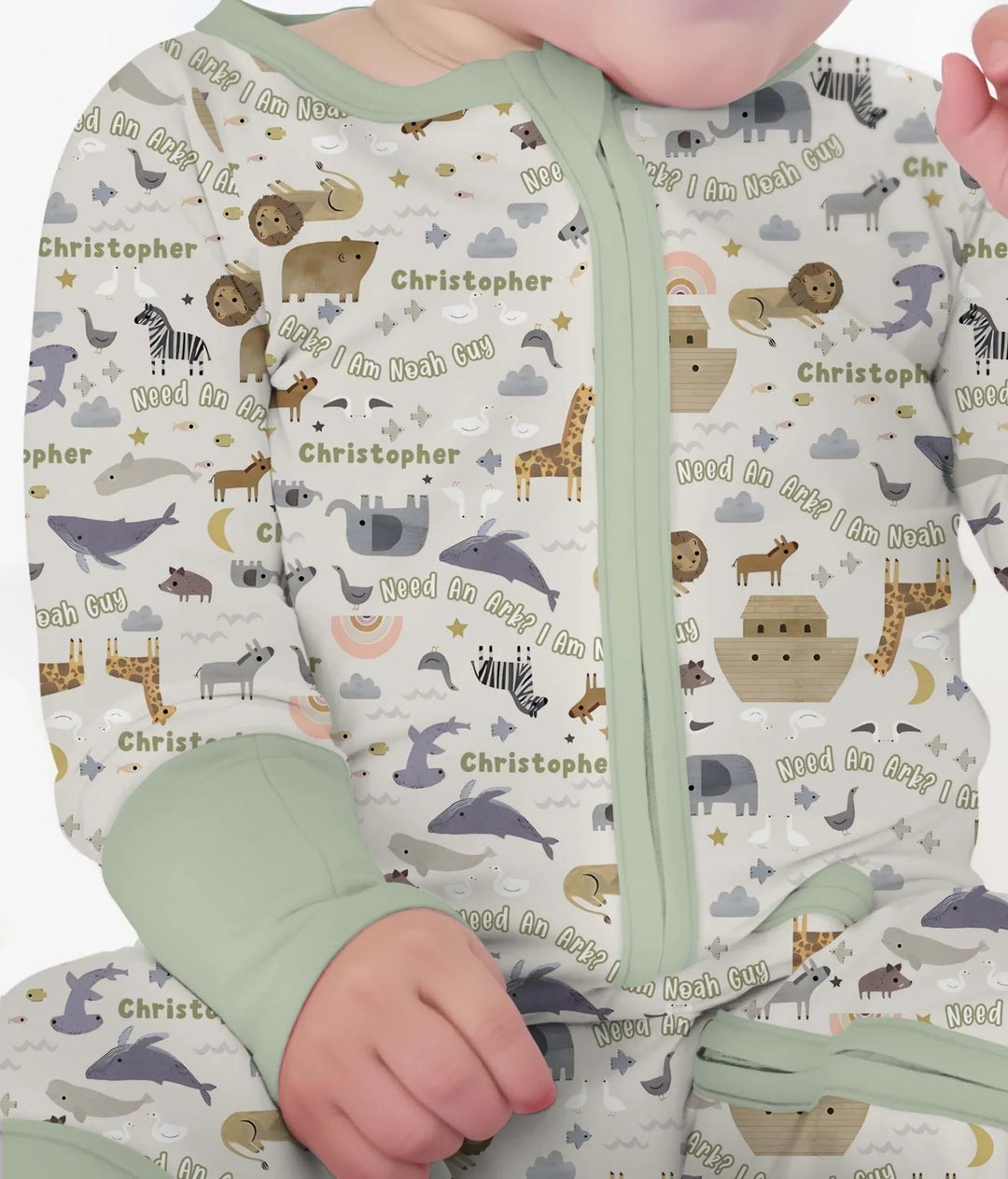Need An Ark? I Noah Guy Custom Name Convertible Zippy , Need An Ark? I Noah Guy Custom Name Convertible Zippy - 0-3M