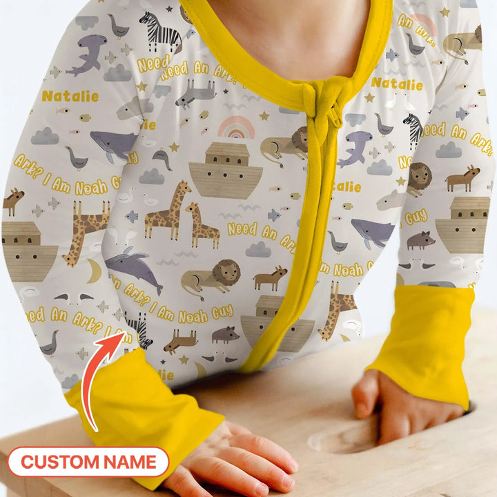 Need An Ark? I Noah Guy Custom Name Convertible Zippy , Need An Ark? I Noah Guy Custom Name Convertible Zippy - 0-3M