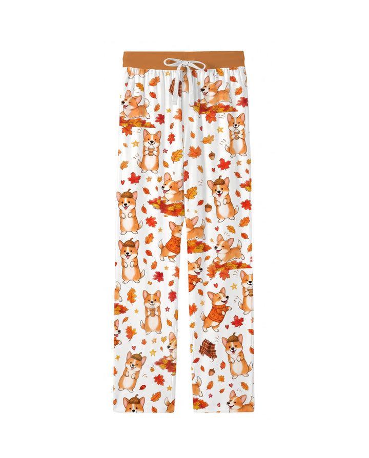 Happy Fall Corgis Bamboo Men's Pajama Set