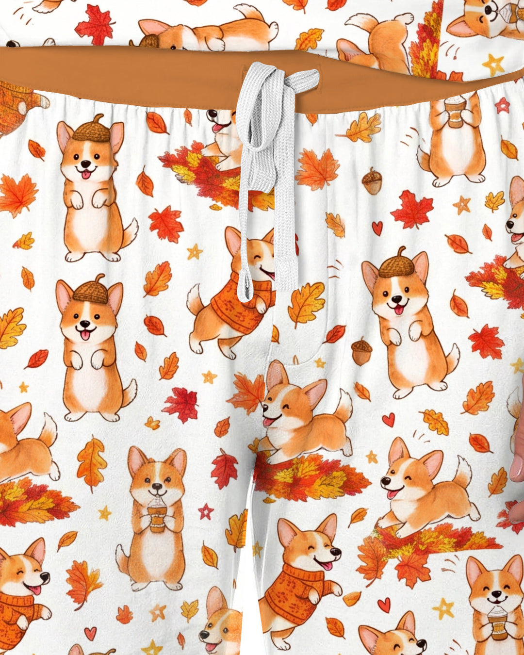 Happy Fall Corgis Bamboo Men's Pajama Set